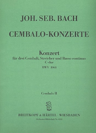 Konzert C-Dur BWV1064 fr 3 Cembali und Streicher Cembalo 2