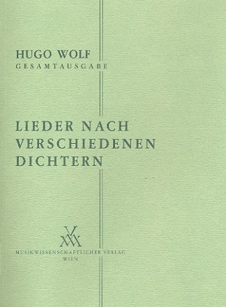 Lieder nach verschiedenen Dichtern fr Singstimme und Klavier