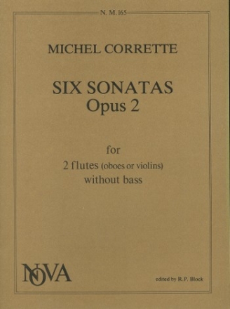 6 Sonatas op.2 for 2 flutes (oboes or violins) without bass score