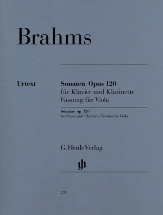 Sonaten op.120 fr Klarinette oder Viola und Klavier fr Viola und Klavier