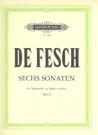 6 Sonaten op.8 für Violoncello und Bc