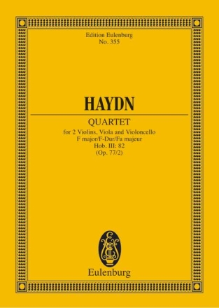 Streichquartett F-Dur op.77,2 Hob.III:82 Studienpartitur