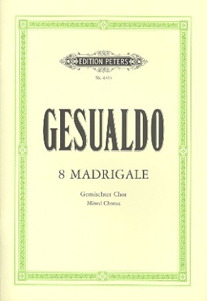 8 Madrigale für gem Chor a cappella Partitur (it/dt)