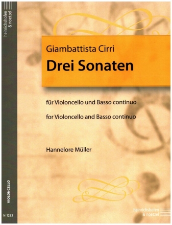 3 Sonaten fr Violoncello und Bc