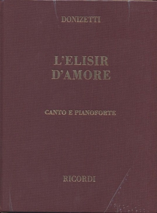 L'elisir d'amore Klavierauszug (it) gebunden