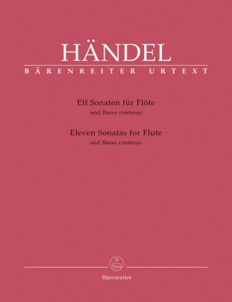 11 Sonaten für Flöte und Bc (Klavierstimme extra, ausgesetzt)