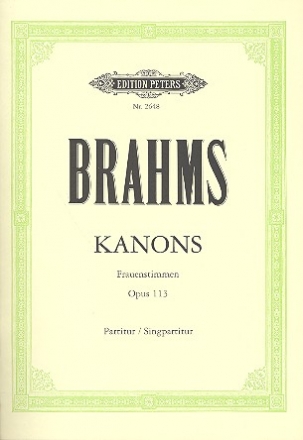 Kanons op.113 fr Frauenchor Partitur (dt)