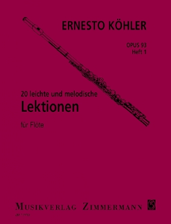 20 leichte und melodische Lektionen op.93 Band 1 fr Flte