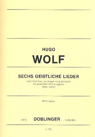 6 geistliche Lieder fr gem Chor a cappella Partitur