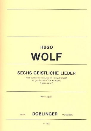 6 geistliche Lieder fr gem Chor a cappella Partitur