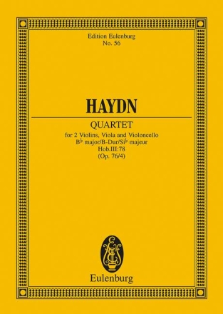 Streichquartett B-Dur op.76,4 Hob.III:76 fr Streichquartett Studienpartitur
