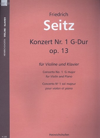 Konzert G-Dur Nr.1 op.13 für Violine und Klavier
