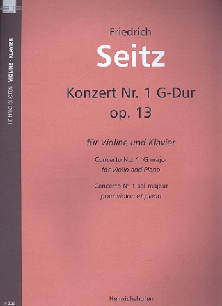 Konzert G-Dur Nr.1 op.13 fr Violine und Klavier