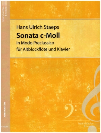 Sonata c-Moll in Modo Preclassico fr Altblockflte und Klavier
