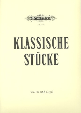 Klassische Stcke fr Violine und Orgel