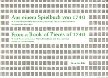 Aus einem Spielbuch von 1740 fr Altblockflte und Klavier