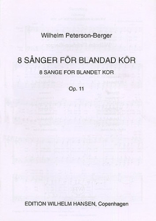 8 Lieder op.11 fr gem Chor a cappella Partitur (dt)