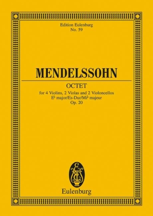 Oktett Es-Dur op.20 fr 4 Violinen, 2 Violen und 2 Violoncelli Studienpartitur