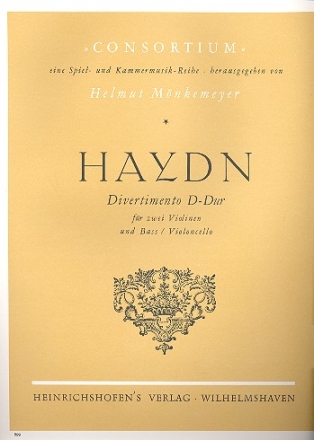 Divertimento D-Dur fr 2 Violinen und Bc Partitur und Stimmen