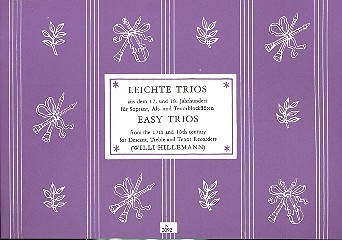 Leichte Trios aus dem 17. und 18. Jahrhundert fr 3 Blockflten (SAT) Partitur