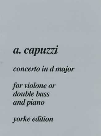 Concerto D major for double bass and piano