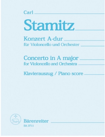 Konzert A-Dur fr Violoncello und Orchester fr Violoncello und Klavier