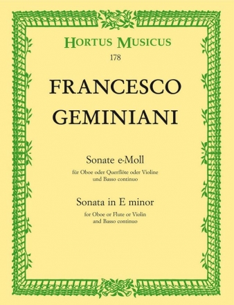 Sonate e-Moll fr Oboe und Bc