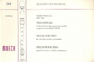 Trio-Stücke für 3 Blockflöten oder andere Instrumente Spielpartitur