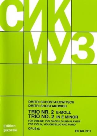 Klaviertrio Nr.2 e-moll op.67 fr Violine, Violoncello und Klavier Partitur und Stimmen
