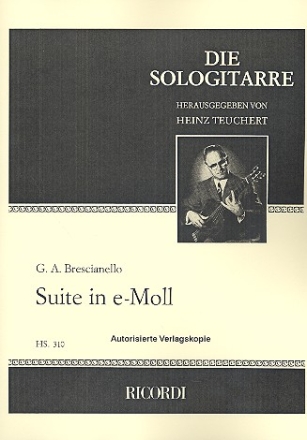 SUITE E-MOLL FUER GITARRE TEUCHERT, HEINZ, ED. VERLAGSKOPIE