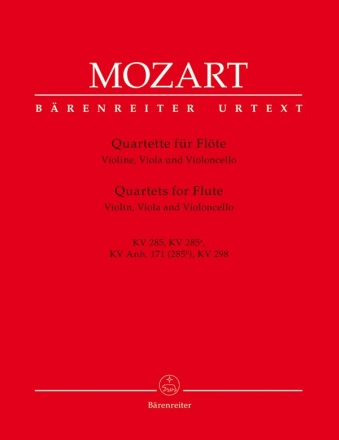 4 Quartette fr Flte und Streichtrio,  Stimmen