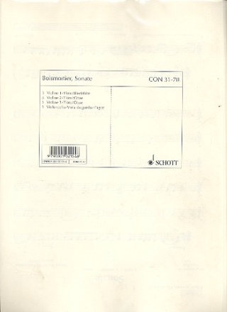 Sonata a-Moll op. 34/6 fr 3 Melodie-Instrumente (Flten, Violinen, Oboen) oder Streichorches Stimmensatz - 3 Violinen/Flten/Blockflten I, 3 Violinen/Flten/Oboen