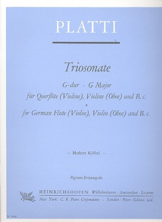 Triosonate G-Dur fr Flte (Violine), Violine (Oboe) und Bc