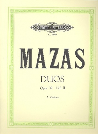 6 Duos op.39 Band 2 (Nr.4-6) für 2 Violinen Stimmen