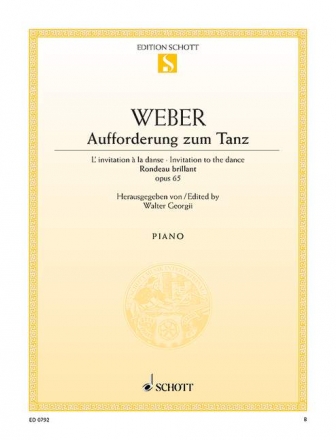 Aufforderung zum Tanz op.65 fr Klavier