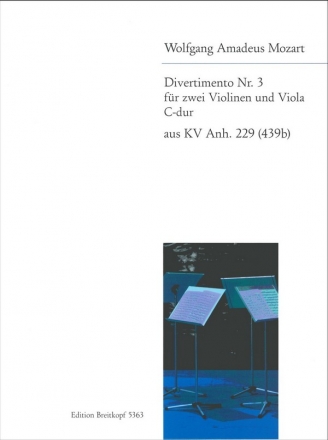 Divertimento C-Dur Nr.3 Kvanh.IV:229 fr 2 Violinen und Viola Stimmen