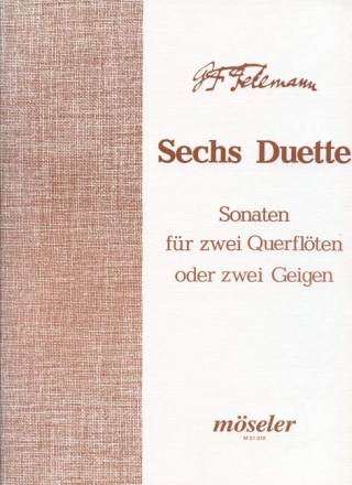 6 Duette Sonaten fr 2 Flten (2 Violinen) Spielpartitur