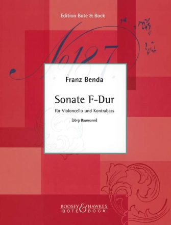 Sonate F-Dur für Violoncello und Kontrabass 2 Spielpartituren