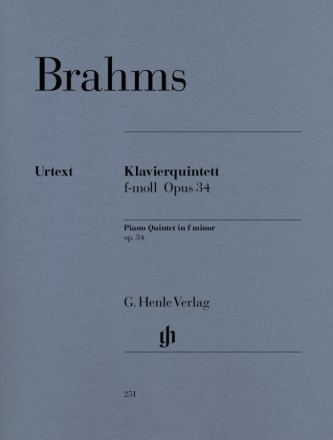 Quintett f-Moll op.34 für 2 Violinen, Viola, Violoncello und Klavier