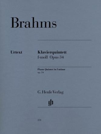 Quintett f-Moll op.34 fr 2 Violinen, Viola, Violoncello und Klavier