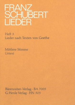 Lieder Band 3 fr mittlere Singstimme und Klavier