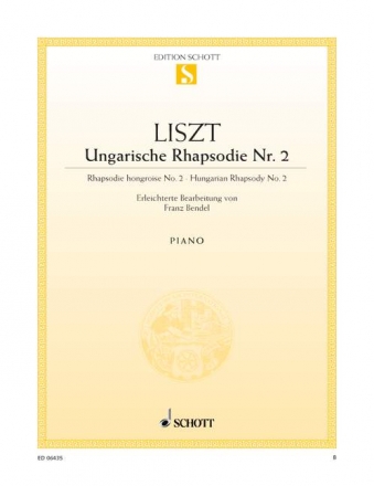 Ungarische Rhapsodie Nr.2 für Klavier