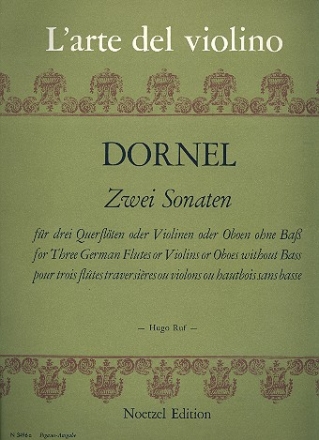 2 Sonaten  fr 3 Flten (Violinen, Oboen) Partitur