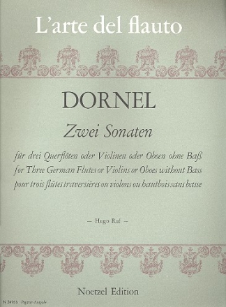 2 Sonaten  fr 3 Querflten (Violine, Oboe) ohne Bass 3 Spielpartituren