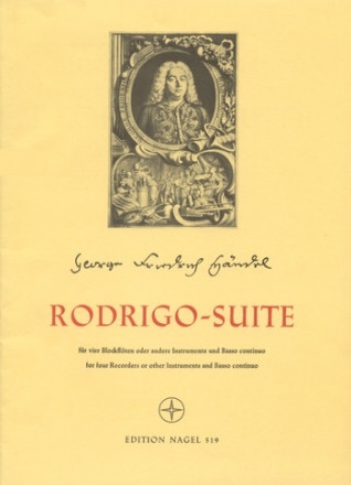 Rodrigo-Suite HWV5  fr 4 Blockflten (SATB) Partitur und Stimmen