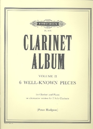 Clarinet Album vol.2 for clarinet and piano (or 2 clarinets) 6 well known pieces