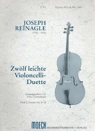 12 leichte Duette Band 2 (Nr.8-12) für 2 Violoncelli 2 Spielpartituren