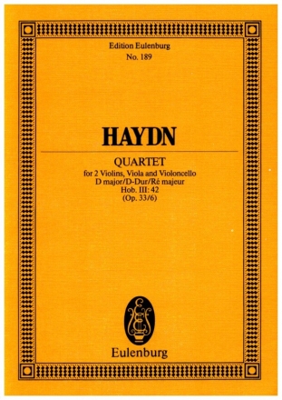 Streichquartett op.33,6 Hob.III:42 fr Streichquartett Studienpartitur