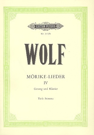 Moerike-Lieder Band 4 fr tiefe Singstimme und Klavier (dt/en)