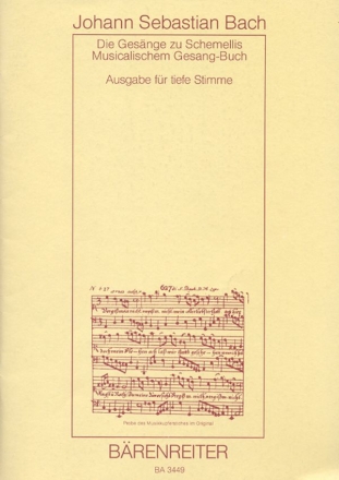 Schemelli-Gesangbuch fr tiefe Singstimme und Klavier